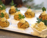 Foto del paso 10 de la receta: Buñuelos de Garbanzos y Nori con Salsa de Almendras -Veggyfood-