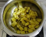A picture of step 1 of Aloo palak in pressure cooker.