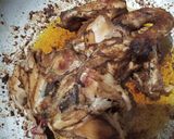 A picture of step 5 of Achari chicken broast.