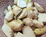 A picture of step 1 of Arvi(taro root)Ka Khatta (curry).