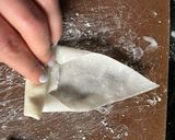 A picture of step 4 of Lebanese cheese rolls.