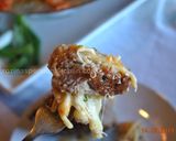 A picture of step 12 of Giant Spaghetti Stuffed Meatball.