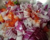 A picture of step 2 of Masala papad.
