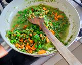 A picture of step 4 of Thai Veg. Green Curry.
