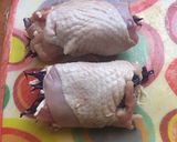 A picture of step 4 of Stuffed Chicken thighs-with red cabbage.