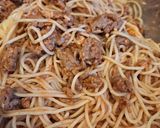 Une image de l'étape 3 de Pâte bolognaise vege aux 2 fromages.