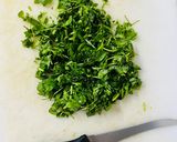 A picture of step 1 of Aloo Methi Sabji.