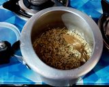 A picture of step 2 of Jeera Rice (in cooker).