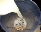 A picture of step 1 of Kaju pista shake.