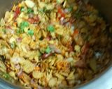 A picture of step 3 of Cornflakes Bhel.