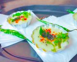 A picture of step 6 of Rava vati dhokla.