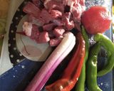 Une image de l'étape 1 de Carrés de boeuf aux piments et poivrons à la mijoteuse.