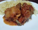 A picture of step 4 of Fried Rabbit meat.