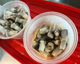 Une image de l'étape 1 de Pâtes Pipe Rigate au saumon et champignons.