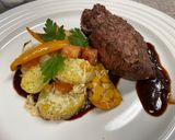A picture of step 10 of Grilled Filet & Parmesan Potato Medallions.