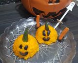 A picture of step 3 of Scary rice carrot balls.