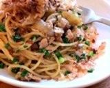 A picture of step 5 of ☆Tuna and Onion Garlic Soy Sauce Pasta☆.