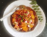 A picture of step 4 of SWEET POTATO 🍠🍠 MASALA CHAAT.