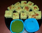 A picture of step 10 of Palak coriander Dhokla.