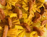 A picture of step 5 of Cheesy Ribbon sausages.