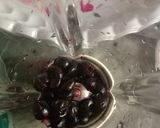 A picture of step 1 of Cherry Shake 🍒🍷🍷🍷.