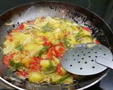 Foto del paso 2 de la receta Tortilla de pimientos y cebolla