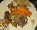 Foto del paso 5 de la receta: Fuente de carne+ verduras 🥔🍠🍈