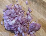 A picture of step 5 of Farfalle Pasta salad.
