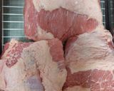A picture of step 1 of Skye's first Cornbeef Briskets.