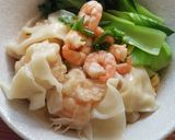 A picture of step 1 of Carrot Noodle With Shrimp Dumplings.