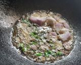 A picture of step 2 of Nagpur style Batata poha with kadhi.