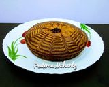 A picture of step 7 of Zebra Cake (Eggless).
