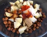 A picture of step 3 of Savory Chana-Aloo Chaat.
