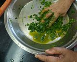 A picture of step 15 of Undhiyu.
