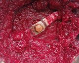 A picture of step 2 of Beetroot Hummus.