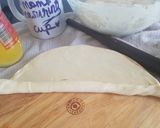 A picture of step 7 of White chapati (oiled thrice and rolled out twice).