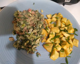 Foto del paso 5 de la receta: 🥔Papas en cubitos con Guiso de acelga vegetariano🥬