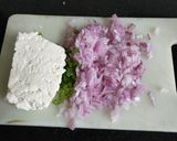A picture of step 1 of Paneer patty(paneer toast).