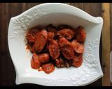 A picture of step 3 of Fried chicken sausage's.