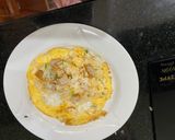 Hình bước làm 4 của món Cơm chiên hành chả trứng