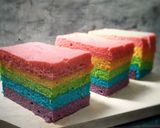 Foto langkah ke 6 dari resep Steamed Rainbow Cake (ala Hj. Lean Meitia Putri).