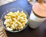 Foto del paso 1 de la receta: Crumble de manzanas y duraznos 🍎 🍑 (Rico, fácil de hacer y muy simple 🤗
