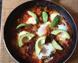 A picture of step 8 of Huevos Rancheros (Spicy Mexican breakfast / brunch).