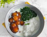 Foto langkah ke 6 dari resep Bubur Sum Sum Candil Mutiara Hijau.