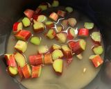 A picture of step 1 of Rhubarb Fool.