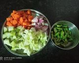 A picture of step 1 of Basic Vegetable Stock.