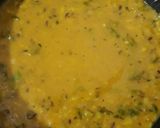 A picture of step 4 of Moong dhuli or moong chilka dal mix.