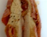 A picture of step 7 of Bacon Wrapped around Chicken breast with soft Smoked Cheese 🤩.