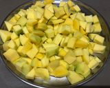 A picture of step 1 of Raw mango curry.