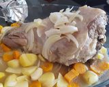 A picture of step 6 of Leg of lamb roasted slowly in white wine and fresh herbs.